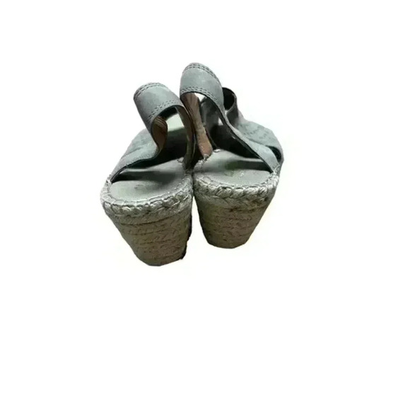 Clarks Artisan‎ Leather Petrina Gail Espadrille Wedge Sandal Sage Color - Picture 3 of 11